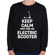 PRINTFASHION Ride an electric scooter - Gyerek pulóver - Fekete gyerek pulóver, kardigán