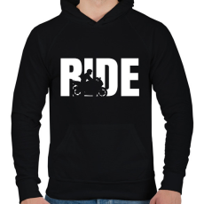 PRINTFASHION Ride - Férfi kapucnis pulóver - Fekete