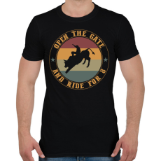 PRINTFASHION Ride for 8 - Férfi póló - Fekete