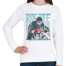 PRINTFASHION Ride Free - Női pulóver - Fehér női pulóver, kardigán