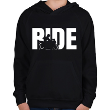 PRINTFASHION Ride - Gyerek kapucnis pulóver - Fekete gyerek pulóver, kardigán