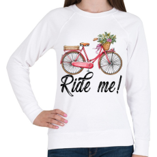 PRINTFASHION Ride me! - Női pulóver - Fehér