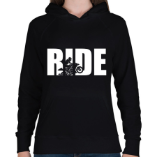 PRINTFASHION Ride motoros póló - Női kapucnis pulóver - Fekete női pulóver, kardigán