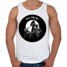 PRINTFASHION Ride or die - Motoros minta - Férfi atléta - Fehér atléta, trikó