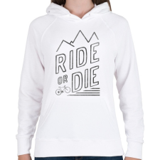 PRINTFASHION Ride or Die - Női kapucnis pulóver - Fehér női pulóver, kardigán