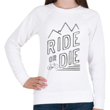 PRINTFASHION Ride or Die - Női pulóver - Fehér női pulóver, kardigán