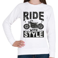 PRINTFASHION Ride With Style - Női pulóver - Fehér női pulóver, kardigán