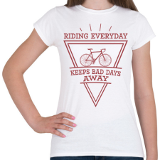 PRINTFASHION Riding everyday - Női póló - Fehér női póló