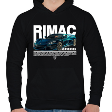 PRINTFASHION Rimac Nevera - Férfi kapucnis pulóver - Fekete