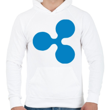 PRINTFASHION Ripple - Férfi kapucnis pulóver - Fehér férfi pulóver, kardigán