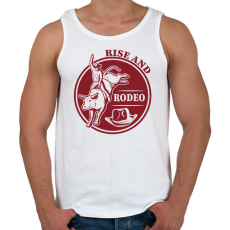 PRINTFASHION Rise and rodeo - Férfi atléta - Fehér