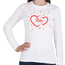PRINTFASHION Rita - Női hosszú ujjú póló - Fehér női póló