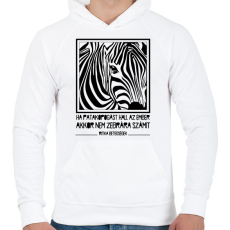 PRINTFASHION Ritka betegségek - Férfi kapucnis pulóver - Fehér