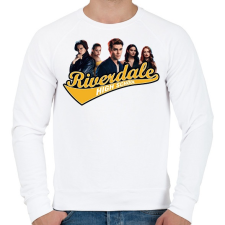 PRINTFASHION Riverdale - Férfi pulóver - Fehér férfi pulóver, kardigán
