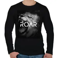 PRINTFASHION Roar - Férfi hosszú ujjú póló - Fekete férfi póló