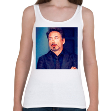 PRINTFASHION robert downey jr - Női atléta - Fehér női trikó