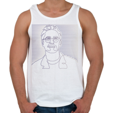 PRINTFASHION Robert Downey Jr. - Vonalas - Férfi atléta - Fehér atléta, trikó