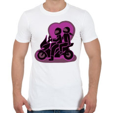 PRINTFASHION robiketten - Férfi póló - Fehér