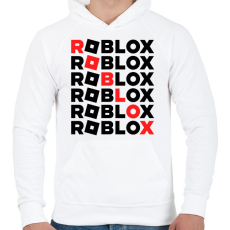 PRINTFASHION roblox - Férfi kapucnis pulóver - Fehér