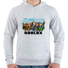 PRINTFASHION Roblox - Férfi kapucnis pulóver - Sport szürke