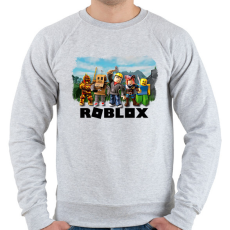 PRINTFASHION Roblox - Férfi pulóver - Sport szürke