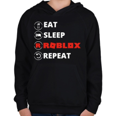 PRINTFASHION roblox - Gyerek kapucnis pulóver - Fekete