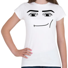 PRINTFASHION Roblox sigma face - Női póló - Fehér