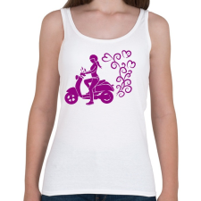 PRINTFASHION Robogós lány - Női atléta - Fehér női trikó