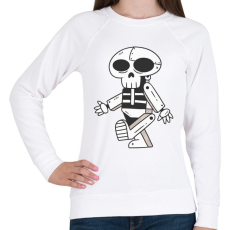 PRINTFASHION Robot-koponya - Női pulóver - Fehér