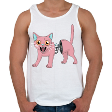 PRINTFASHION Robot macskában egér pilóta - Férfi atléta - Fehér