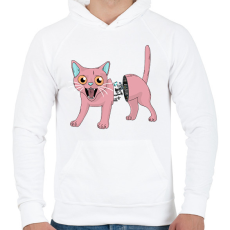 PRINTFASHION Robot macskában egér pilóta - Férfi kapucnis pulóver - Fehér