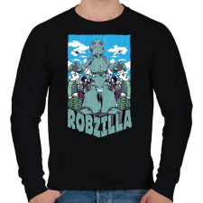 PRINTFASHION Robzilla - Férfi pulóver - Fekete férfi pulóver, kardigán