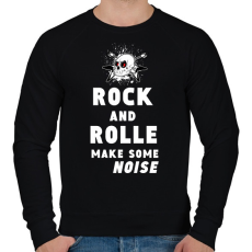 PRINTFASHION rock and roll2 - Férfi pulóver - Fekete
