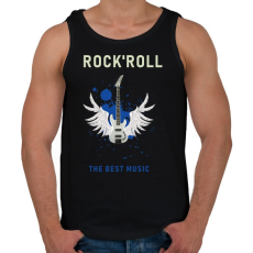 PRINTFASHION rock and roll3 - Férfi atléta - Fekete