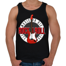 PRINTFASHION Rock and roll - Férfi atléta - Fekete atléta, trikó