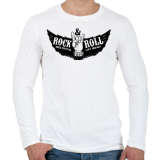 PRINTFASHION Rock and Roll fesztivál - Férfi hosszú ujjú póló - Fehér