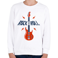 PRINTFASHION Rock and roll - Gyerek pulóver - Fehér