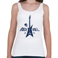 PRINTFASHION Rock and roll - Női atléta - Fehér női trikó