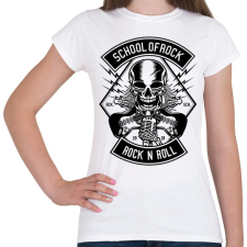 PRINTFASHION Rock and roll - Női póló - Fehér női póló