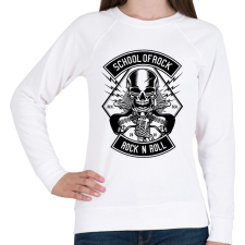 PRINTFASHION Rock and roll - Női pulóver - Fehér női pulóver, kardigán