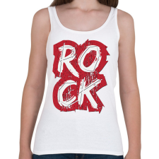 PRINTFASHION ROCK felirat - Női atléta - Fehér női trikó