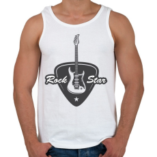 PRINTFASHION rock gitár - Férfi atléta - Fehér