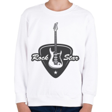 PRINTFASHION rock gitár - Gyerek pulóver - Fehér