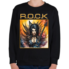 PRINTFASHION rock - Gyerek pulóver - Fekete