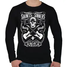 PRINTFASHION rock n roll - Férfi hosszú ujjú póló - Fekete férfi póló