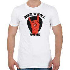 PRINTFASHION Rock 'n' Roll forever - Férfi póló - Fehér