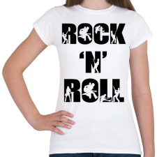 PRINTFASHION Rock n Roll - Női póló - Fehér női póló