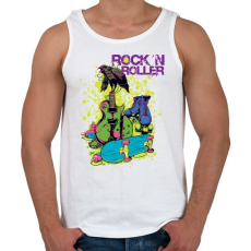 PRINTFASHION rock 'n roller - Férfi atléta - Fehér