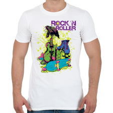 PRINTFASHION rock 'n roller - Férfi póló - Fehér férfi póló
