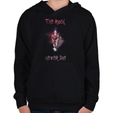 PRINTFASHION rock never die2 - Gyerek kapucnis pulóver - Fekete gyerek pulóver, kardigán